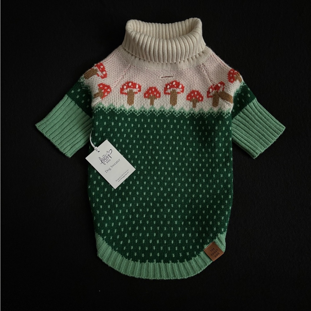 NWT The Foggy Dog Mushroom Toadstool Sweater Size M